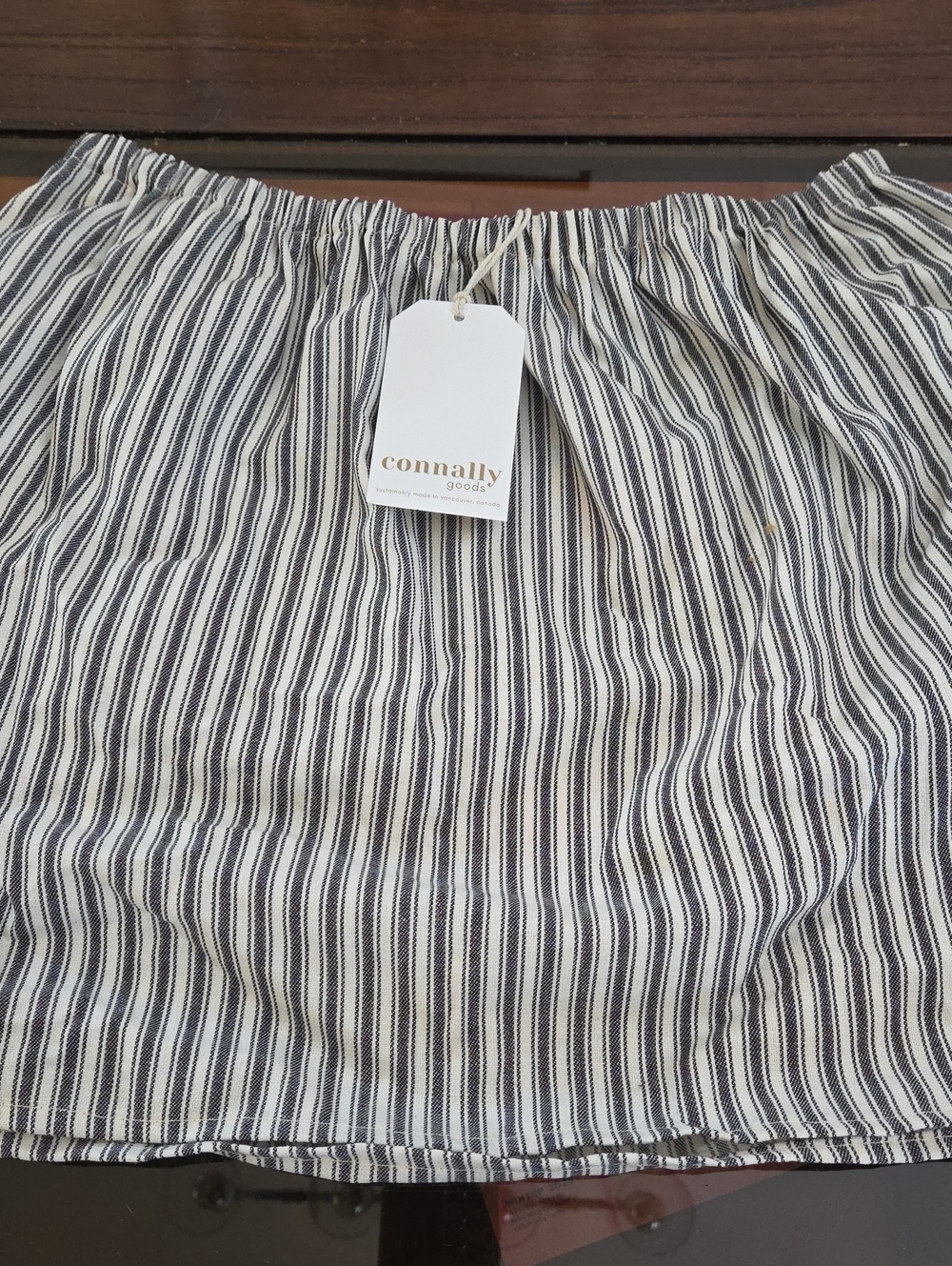 Connally Goods - Handmade Striped Skirt w Pockets & Elastic Waist - BNWT M/L